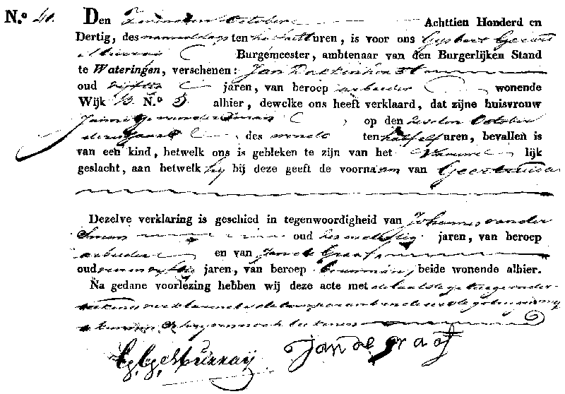 18301007 geb akte 41 Geertruida dv J Dakkenhorst - Jvd Sman